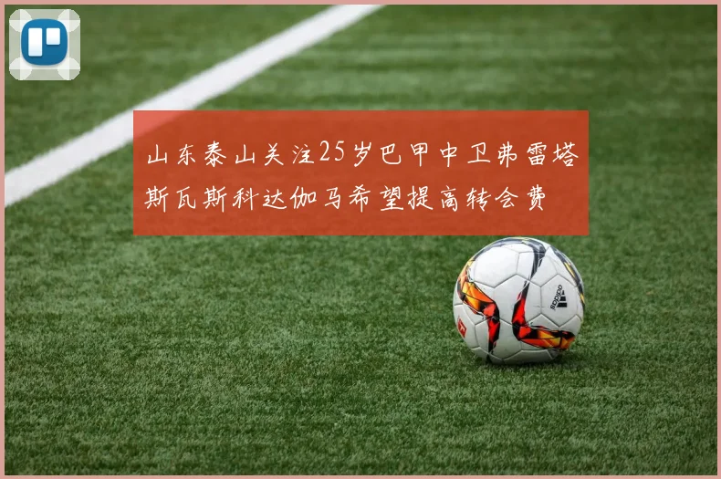 山东泰山关注25岁巴甲中卫弗雷塔斯瓦斯科达伽马希望提高转会费