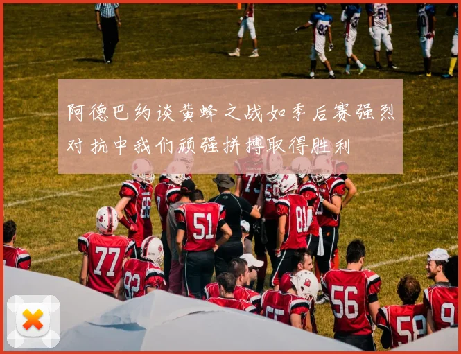 阿德巴约谈黄蜂之战如季后赛强烈对抗中我们顽强拼搏取得胜利